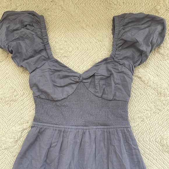 New Free People Sundrenched Puff Sleeve Maxi Dress - Picture 5 of 7